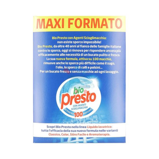 BIO PRESTO FUSTONE DETERSIVO LAVATRICE IN POLVERE 80 MISURINI