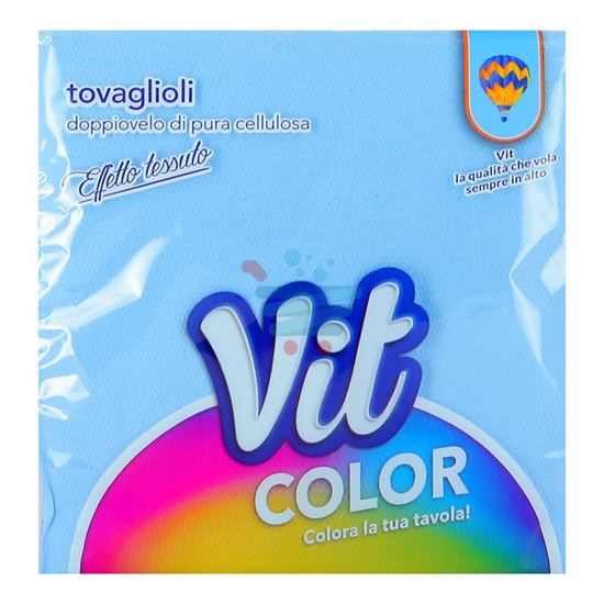 VIT TOVAGLIOLI DOPPIO VELO CELESTE 33x33CM