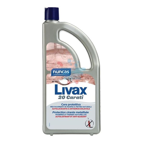 NUNCAS LIVAX CERA 20 CARATI AUTOLUCIDANTE PAVIMENTI MARMO E PIETRE NATURALI 1 LT.