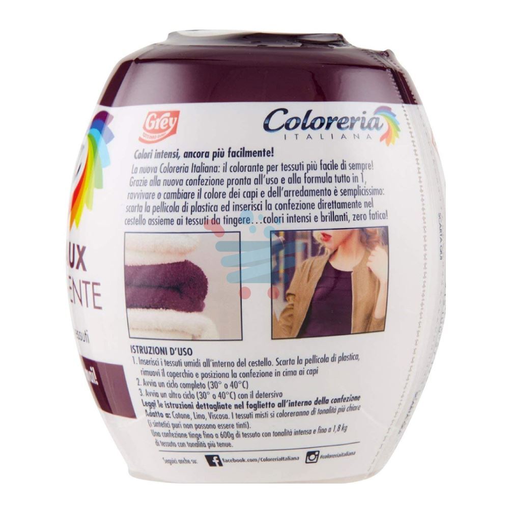 Colorante per tessuti Coloreria italiana nero intenso gr.350 - www