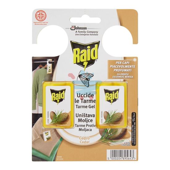 RAID TARME GEL LEGNO DI CEDRO 2 PEZZI