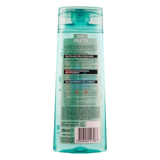 FRUCTIS SHAMPOO FORTIFICANTE ALOE VERA CON GLICERINA VEGETALE E GEL DI ALOE VERA 250 ML