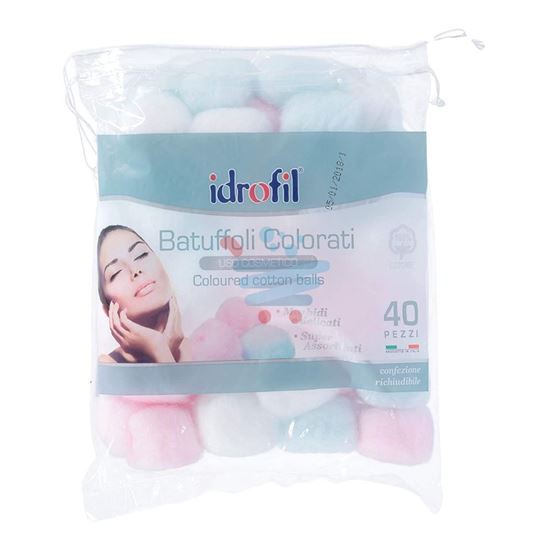 IDROFIL BATUFFOLI COLORATI COTONE 40PZ