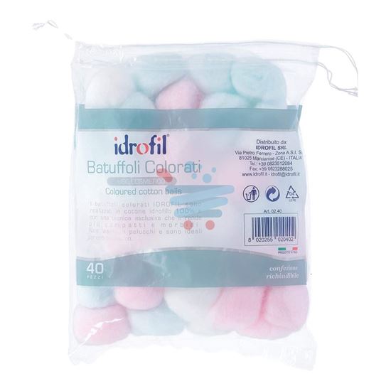 IDROFIL BATUFFOLI COLORATI COTONE 40PZ