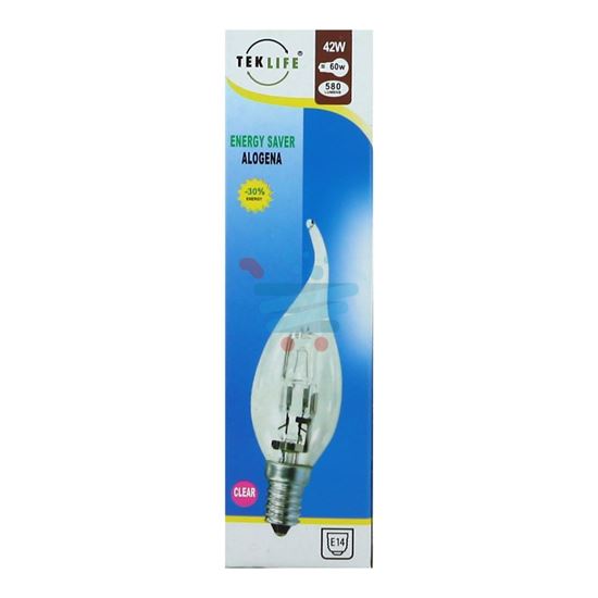 TEKLIFE LAMPADA ALOGENA COLPO DI VENTO 42W E14 CLEAR