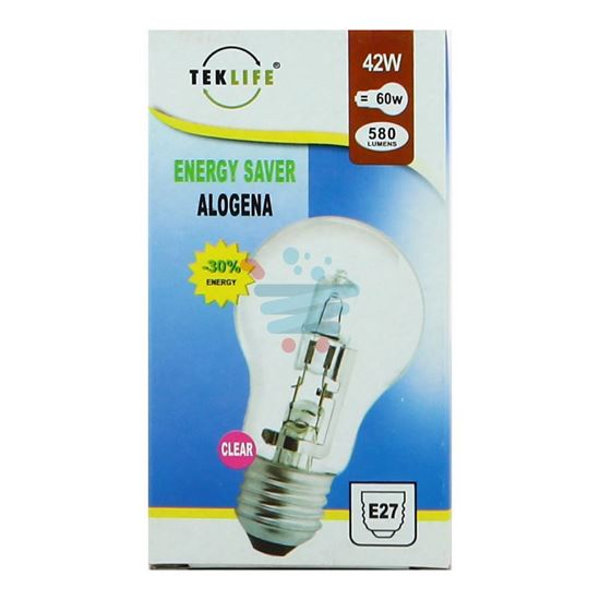 TEKLIFE LAMPADA A SFERA GRANDE ALOGENA E27 W42 CLEAR