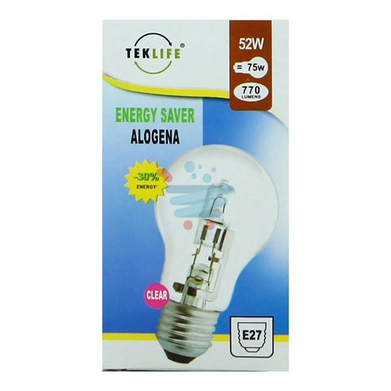 TEKLIFE LAMPADA A SFERA GRANDE ALOGENA E27 W52 CLEAR