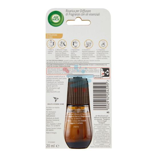 AIR WICK VANIGLIA & FIORI DI CILIEGIO AVVOLGENTI RICARICA PER DIFFUSORE ARMONIA ISTANTANEA 20 ML