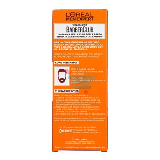 L'ORÉAL PARIS MEN EXPERT BARBER CLUB IDRATANTE PER VISO E BARBA LUNGA 30 ML