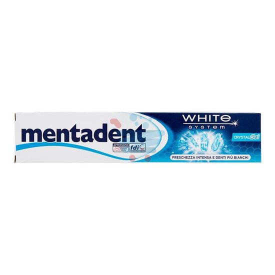 MENTADENT DENTIFRICIO WHITE SYSTEM CRYSTAL GEL 75 ML