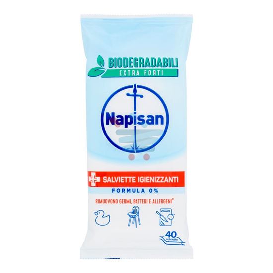 NAPISAN SALVIETTE IGIENIZZANTI BIODEGRADABILI FORMULA 0% 40PZ.