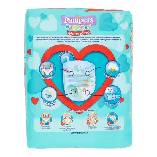 PAMPERS BABY DRY MUTANDINA JUNIOR 12-18KG 16PZ MIS.5