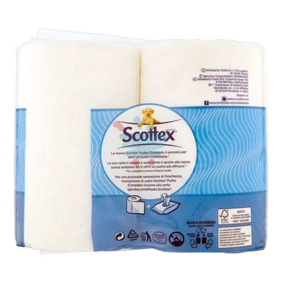 SCOTTEX CARTA IGIENICA PULITO COMPLETO 4 ROTOLI