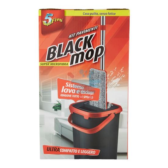 SUPERFIVE BLACK MOP KIT PAVIMENTI