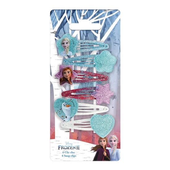 DISNEY FROZEN ACCESSORI PER ACCONCIATURA CLIC CLACS GLITTERATI 6 PEZZI