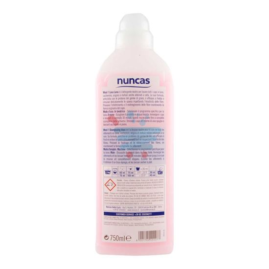 NUNCAS DETERSIVO BUCATO A MANO E LAVATRICE LIQUIDO WOOL 1 LANA E CAPI DELICATI 12 LAVAGGI 750 ML