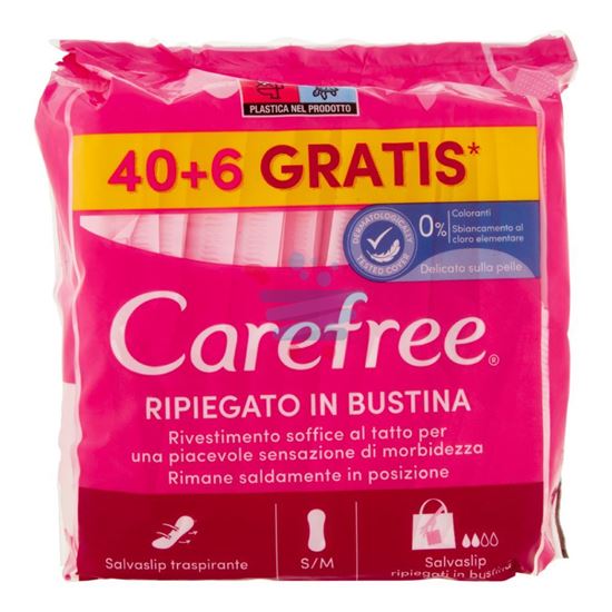 CAREFREE 3D COMFORT PROTEGGI-SLIP RIPIEGATI IN BUSTINA 46 PEZZI