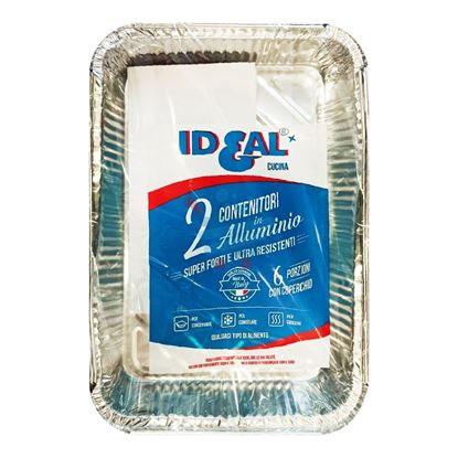 IDEAL CONTENITORE IN ALLUMINIO 6 PORZIONI CON COPERCHIO 2 PZ