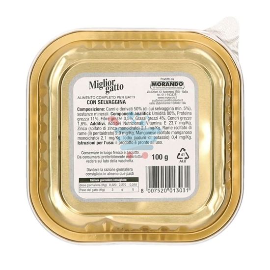 MIGLIOR GATTO VASCHETTA SELVAGGINA 100GR