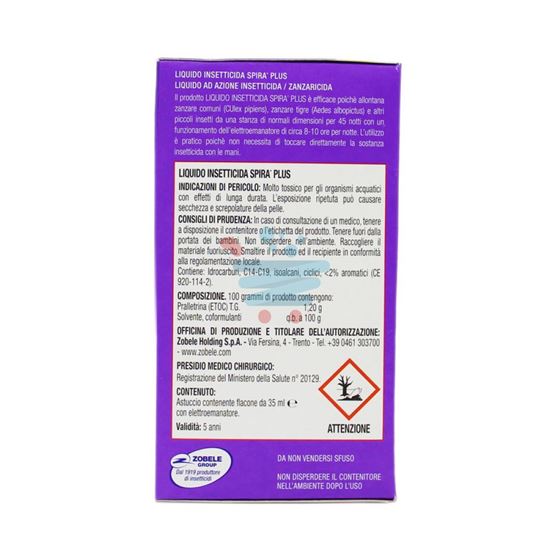 SPIRA INSETTICIDA VAPORIZZATORE ELETTRICO BIUSO E RICARICA LIQUIDA 45 NOTTI O PIASTRINE ANTIZANZARA