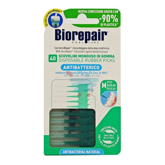 BIOREPAIR SCOVOLINI PICKS IN GOMMA REGULAR PER SPAZI REGOLARI ALL MENTA FRESCA 40 PEZZI