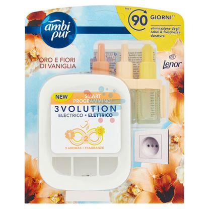 AMBIPUR PROFUMATORE PER AMBIENTI ELETTRICO STARTER 3VOLUTION LENOR ORO E VANIGLIA 20 ML