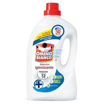 OMINO BIANCO DETERSIVO LIQUIDO LAVATRICE IGIENIZZANTE 50 LAVAGGI 2LT