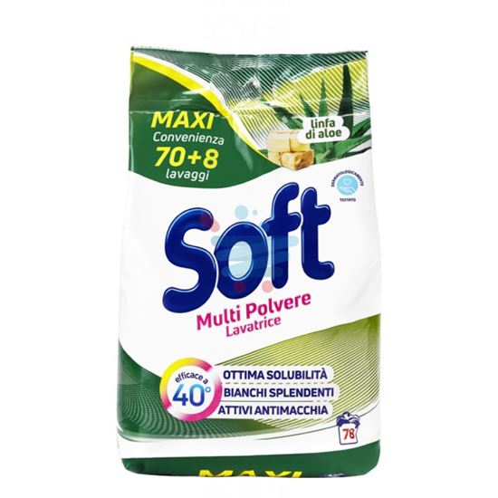 SOFT DETERSIVO IN POLVERE PER LAVATRICE LINFA DI ALOE 78 MISURA