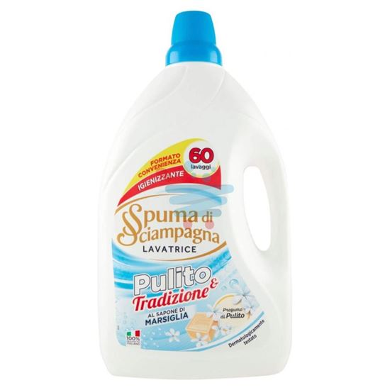 SPUMA DI SCIAMPAGNA  LAVATRICE AL SAPONE DI MARSIGLIA 3LT