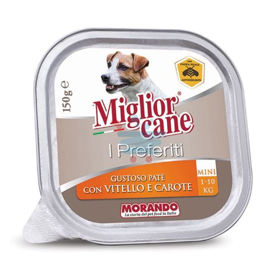 MIGLIOR CANE I PREFERITI VASCHETTA VITELLO E CAROTE 150GR