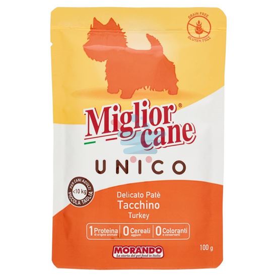 MIGLIOR CANE UNICO DELICATO PATE' DI TACCHINO 100GR