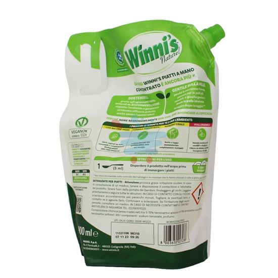 WINNI'S PIATTI CONCENTRATO ZENZERO E FIORI DI MELA RICARICA 980 ML