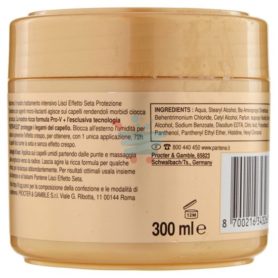 PANTENE PRO-V NUTRI-PLEX MASCHERA PROTEZIONE CHERATINA LISCI EFFETTO SETA 300 ML