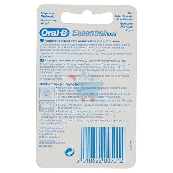 ORAL-B FILO INTERDENTALE ESSENTIAL FLOSS NON CERATO MENTA 50 MT