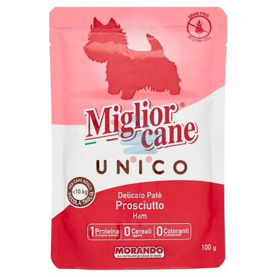 MIGLIOR CANE UNICO DELICATO PATE' PROSCIUTTO 100GR