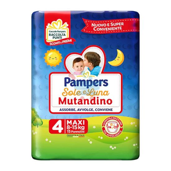 PAMPERS SOLE E LUNA MUTANDINO MISURA 4 MAXI 15 PANNOLINI