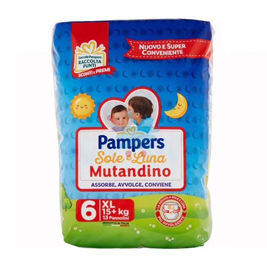 PAMPERS SOLE E LUNA MUTANDINO MISURA 6 XL 13 PANNOLINI