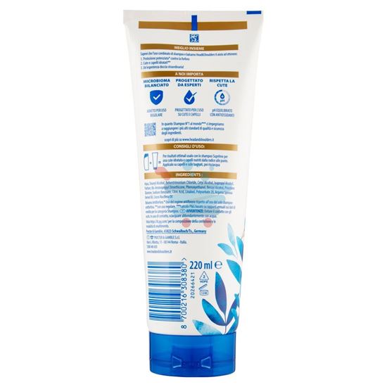 HEAD&SHOULDERS BALSAMO PER CUTE E CAPELLI SUPRÊME IDRATA 220 ML