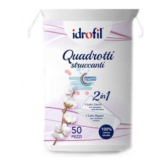 IDROFIL QUADROTTI STRUCCANTI 2IN1 50 PEZZI