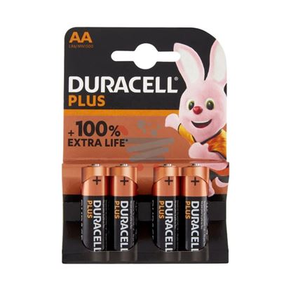 DURACELL BATTERIE STILO  100% EXTRA LIFE 4 PEZZI