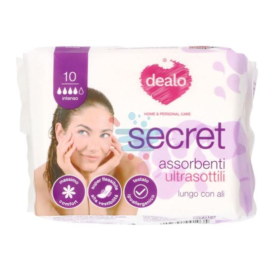 DEALO SECRET ASSORBENTI ULTRALUNGO CON ALI 10 PEZZI