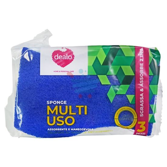 DEALO SPUGNETTE MULTIUSO BLU 3PZ