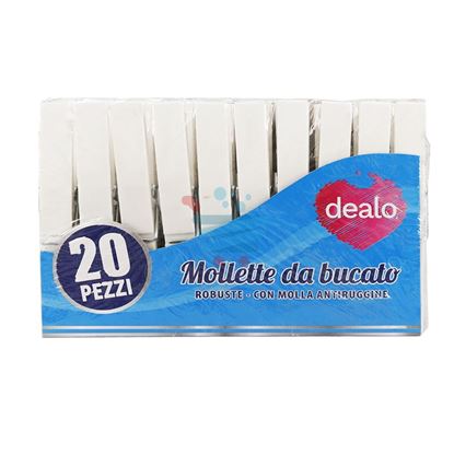 DEALO MOLLETTE BIANCHE IN PLASTICA 20 PEZZI