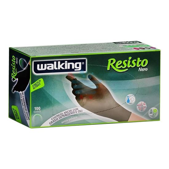 WALKING GUANTI NITRILE BLACK MISURA L 100 PEZZI