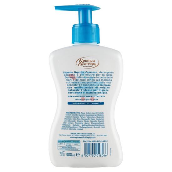 SPUMA DI SCIAMPAGNA SAPONE CREMOSO CON ANTIBATTERICO 300ML